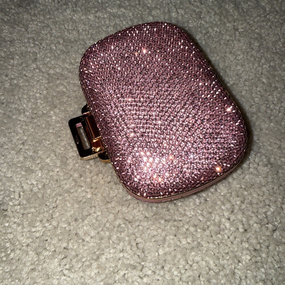 NEW Glitz & Glam 8 Compartment Travel Pill Cases PINK Rhinestones TikTok Viral - Picture 5 of 8